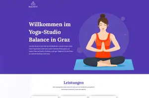 Eine Demo-Website für ein Yoga-Studio, welche einen möglichen Aufbau und die Funktionsweise für Dienstleister demonstrieren soll.